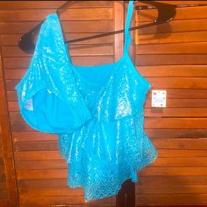 NWT justice sparkly swimsuit